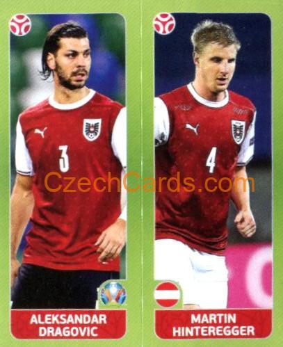 Aleksandar Dragovic / Martin Hinteregger 2020 Panini UEFA Euro Tournament Ed. Blue #245