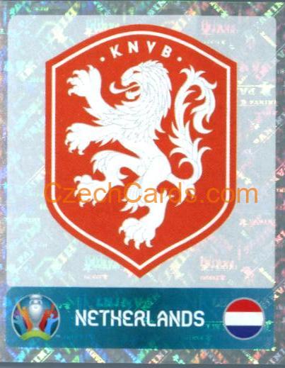 Logo 2020 Netherlands Panini UEFA Euro Tournament Ed. Blue foil #256