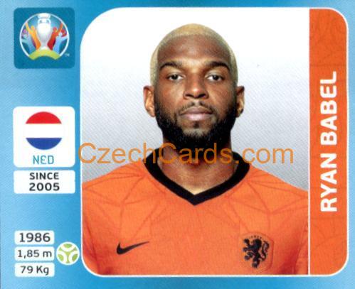 Ryan Babel 2020 Panini UEFA Euro Tournament Ed. Blue #273