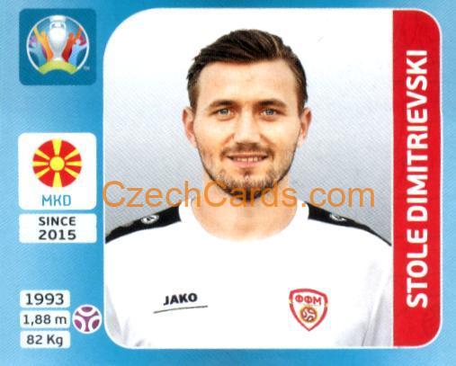Stole Dimitrievski 2020 Panini UEFA Euro Tournament Ed. Blue #278