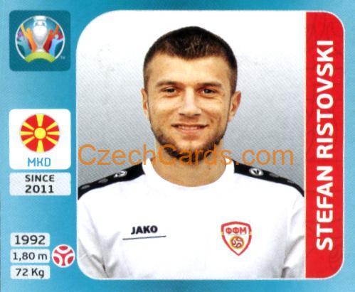 Stefan Ristovski 2020 Panini UEFA Euro Tournament Ed. Blue #283