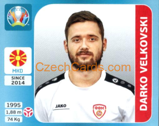 Darko Velkovski 2020 Panini UEFA Euro Tournament Ed. Blue #284
