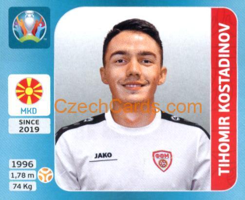 Tihomir Kostadinov 2020 Panini UEFA Euro Tournament Ed. Blue #290
