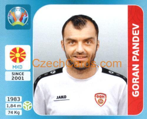 Goran Pandev 2020 Panini UEFA Euro Tournament Ed. Blue #294