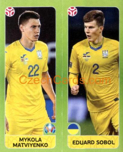 Mykola Matviyenko / Eduard Sobol 2020 Panini UEFA Euro Tournament Ed. Blue #305