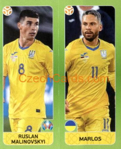 Ruslan Malinovskyi / Marlos 2020 Panini UEFA Euro Tournament Ed. Blue #307