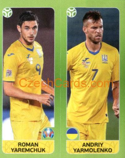 Roman Yaremchuk / Andriy Yarmolenko 2020 Panini UEFA Euro Tournament Ed. Blue #309