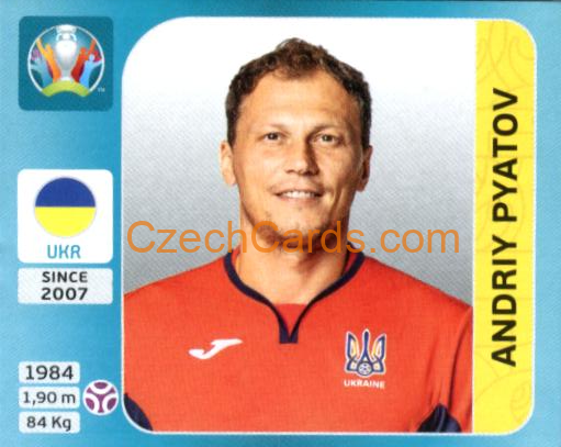 Andriy Pyatov 2020 Panini UEFA Euro Tournament Ed. Blue #311