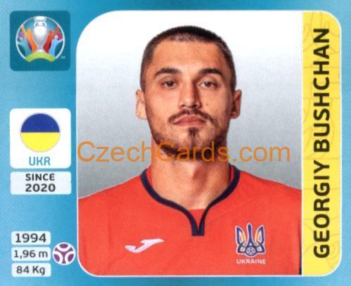 Georgiy Bushchan 2020 Panini UEFA Euro Tournament Ed. Blue #312