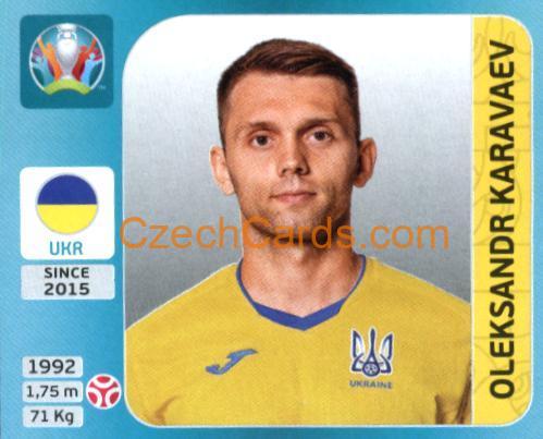 Oleksandr Karavaev 2020 Panini UEFA Euro Tournament Ed. Blue #313