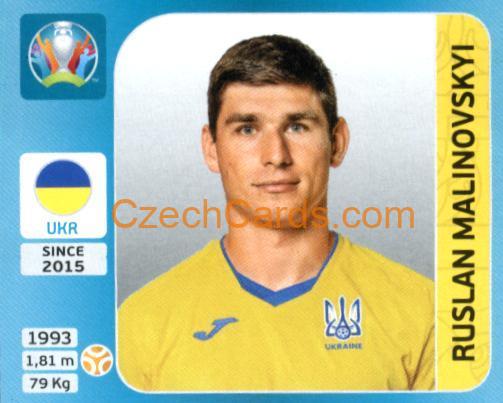 Ruslan Malinovskyi 2020 Panini UEFA Euro Tournament Ed. Blue #321