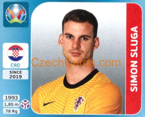Simon Sluga 2020 Panini UEFA Euro Tournament Ed. Blue #333