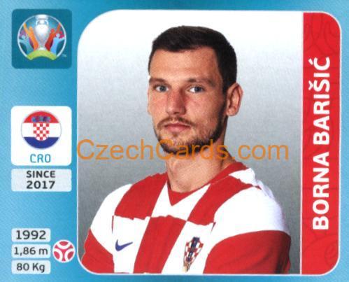 Borna Barišić 2020 Panini UEFA Euro Tournament Ed. Blue #334