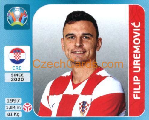 Filip Uremović 2020 Panini UEFA Euro Tournament Ed. Blue #338