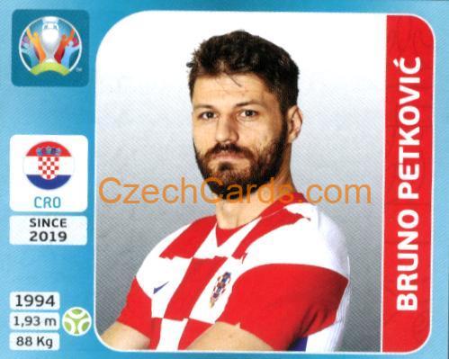 Bruno Petković 2020 Panini UEFA Euro Tournament Ed. Blue #350