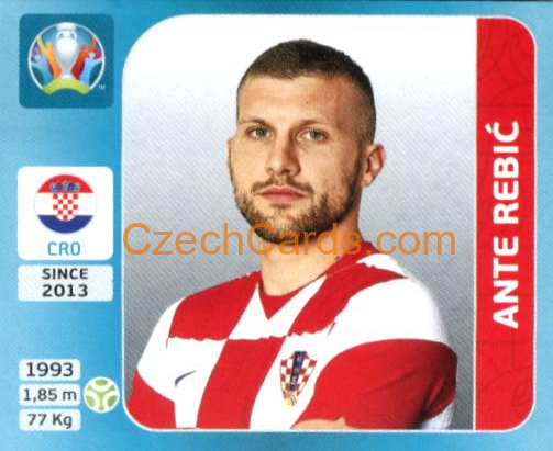 Ante Rebić 2020 Panini UEFA Euro Tournament Ed. Blue #351