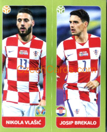 Nikola Vlašić / Josip Brekalo 2020 Panini UEFA Euro Tournament Ed. Blue #356