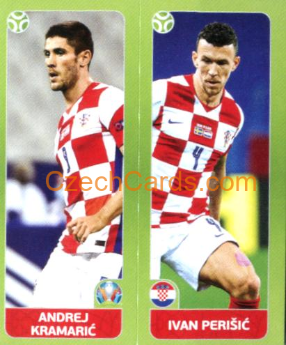 Andrej Kramarić / Ivan Perišić 2020 Panini UEFA Euro Tournament Ed. Blue #357
