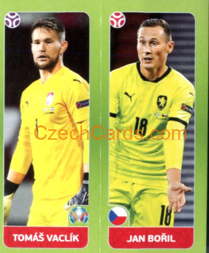 Tomáš Vaclík / Jan Bořil 2020 Panini UEFA Euro Tournament Ed. Blue #358
