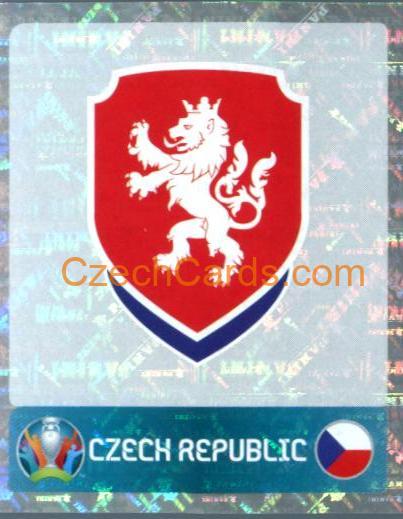 Logo Czech Republic 2020 Panini UEFA Euro Tournament Ed. Blue foil #364