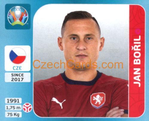 Jan Bořil 2020 Panini UEFA Euro Tournament Ed. Blue #367