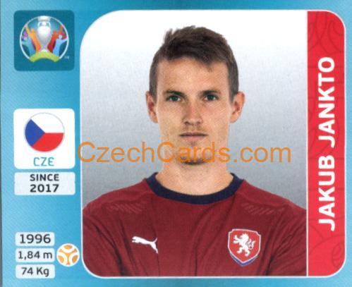 Jakub Jankto 2020 Panini UEFA Euro Tournament Ed. Blue #376