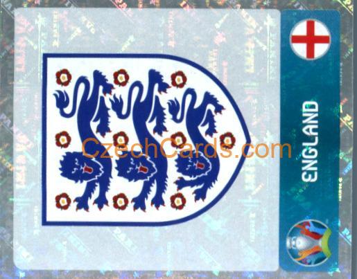 Logo England 2020 Panini UEFA Euro Tournament Ed. Blue foil #385