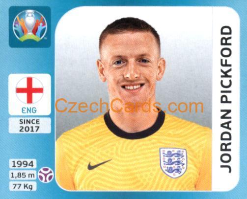 Jordan Pickford 2020 Panini UEFA Euro Tournament Ed. Blue #386