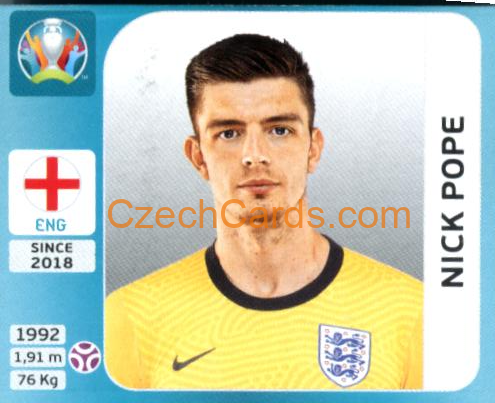 Nick Pope 2020 Panini UEFA Euro Tournament Ed. Blue #387