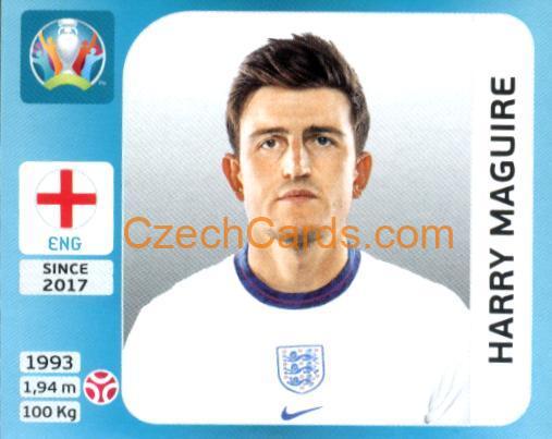 Harry Maguire 2020 Panini UEFA Euro Tournament Ed. Blue #391