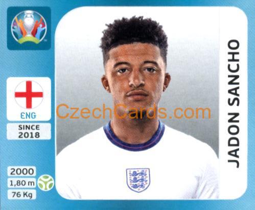 Jadon Sancho 2020 Panini UEFA Euro Tournament Ed. Blue #404