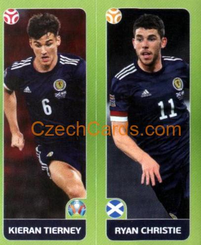 Kieran Tierney / Ryan Christie 2020 Panini UEFA Euro Tournament Ed. Blue #414