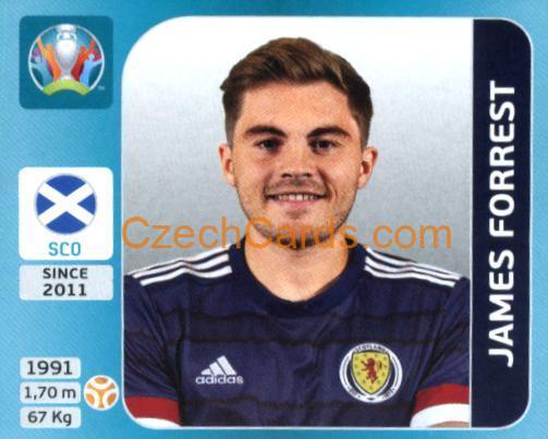 James Forrest 2020 Panini UEFA Euro Tournament Ed. Blue #430