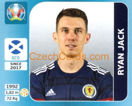 Ryan Jack 2020 Panini UEFA Euro Tournament Ed. Blue #431