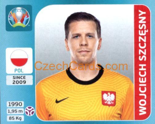 Wojciech Szczęsny 2020 Panini UEFA Euro Tournament Ed. Blue #440