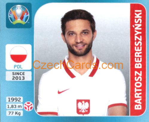 Bartosz Bereszyński 2020 Panini UEFA Euro Tournament Ed. Blue #443