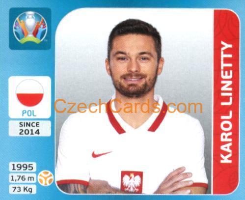 Karol Linetty 2020 Panini UEFA Euro Tournament Ed. Blue #454