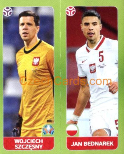 Wojciech Szczęsny / Jan Bednarek 2020 Panini UEFA Euro Tournament Ed. Blue #460