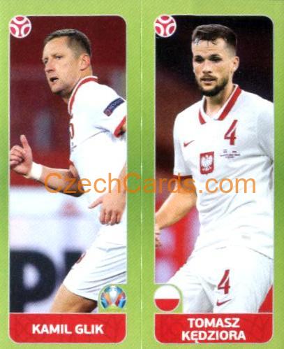 Kamil Glik / Tomasz Kędziora 2020 Panini UEFA Euro Tournament Ed. Blue #461