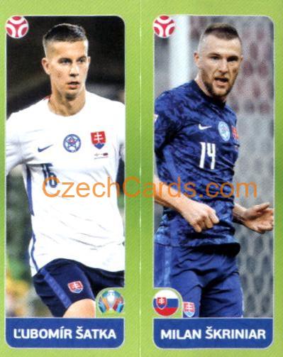 Ľubomír Šatka / Milan Škriniar 2020 Panini UEFA Euro Tournament Ed. Blue #467
