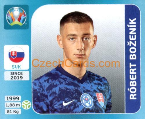 Róbert Boženík 2020 Panini UEFA Euro Tournament Ed. Blue #491