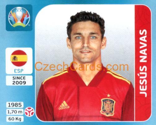 Jesús Navas 2020 Panini UEFA Euro Tournament Ed. Blue #499