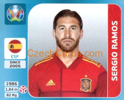 Sergio Ramos 2020 Panini UEFA Euro Tournament Ed. Blue #501