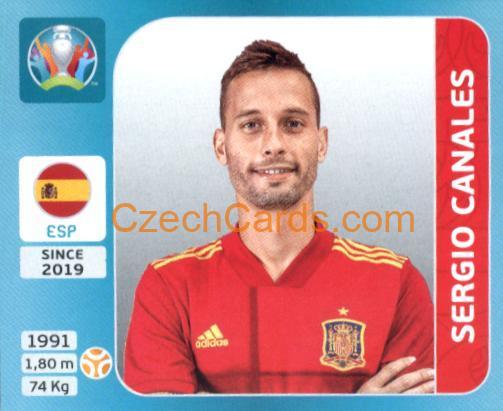 Sergio Canales 2020 Panini UEFA Euro Tournament Ed. Blue #502