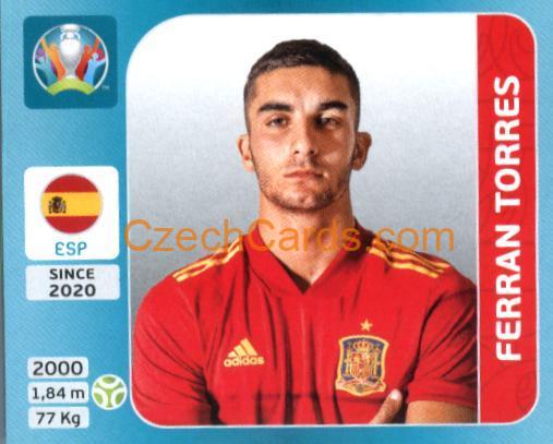 Ferran Torres 2020 Panini UEFA Euro Tournament Ed. Blue #513
