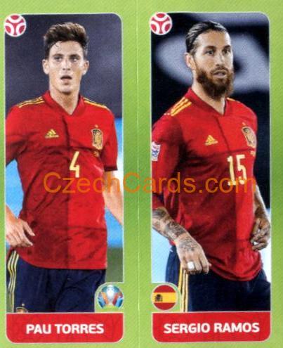 Pau Torres / Sergio Ramos 2020 Panini UEFA Euro Tournament Ed. Blue #515