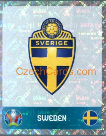 Logo Sweden 2020 Panini UEFA Euro Tournament Ed. Blue foil #526