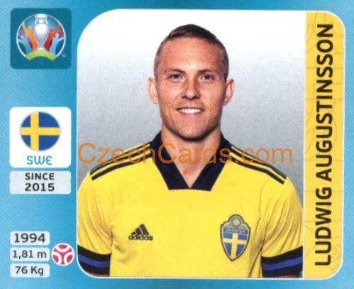 Ludwig Augustinsson 2020 Panini UEFA Euro Tournament Ed. Blue #528