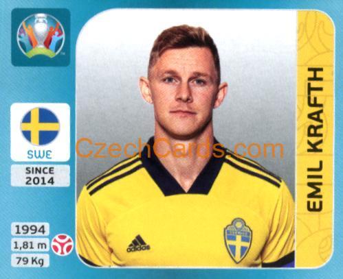 Emil Krafth 2020 Panini UEFA Euro Tournament Ed. Blue #529