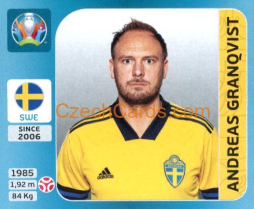 Andreas Granqvist 2020 Panini UEFA Euro Tournament Ed. Blue #531